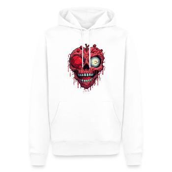 Geischt Herz eines Zombie - Männer Premium Bio Hoodie - Weiß - Vorne - Nico (187cm)