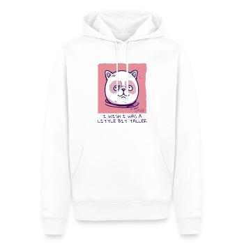 Ich wünschte, ich wäre größer: alberne Katze - Männer Premium Bio Hoodie - Weiß - Vorne - Nico (187cm)