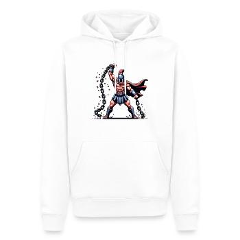 Jules César Histoire romaine Empire romain - Sweat à capuche Premium bio Homme - blanc - Devant - Nico (187cm)