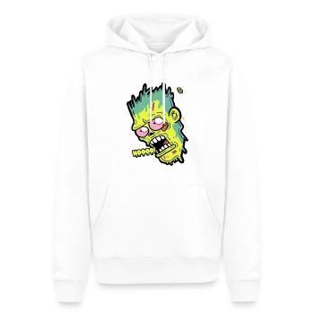 Cartoon Zombie Dit Non - Sweat à capuche Premium bio Homme - blanc - Devant - Nico (187cm)