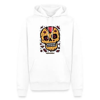 Der KeksTotenkopf - Männer Premium Bio Hoodie - Weiß - Vorne - Nico (187cm)
