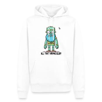 Cartoon, all dieser Wikinger Ruhm - Männer Premium Bio Hoodie - Weiß - Vorne - Nico (187cm)