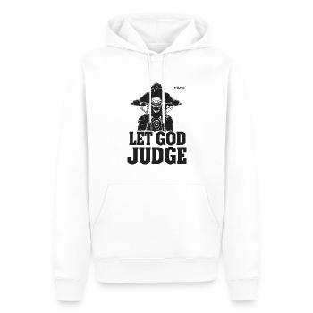 Que Dieu juge, motard à moto rocker - Sweat à capuche Premium bio Homme - blanc - Devant - Nico (187cm)