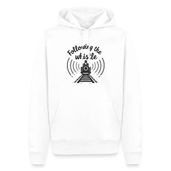 Railfan Passionné de train Amoureux des locomotives - Sweat à capuche Premium bio Homme - blanc - Devant - Nico (187cm)