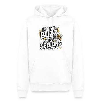 Concours de mots Spelling Bee Champion - Sweat à capuche Premium bio Homme - blanc - Devant - Nico (187cm)