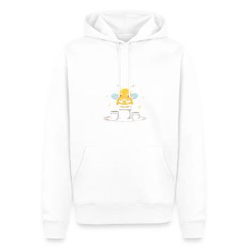 Rechtschreibbiener -champion -wortwettbewerb - Männer Premium Bio Hoodie - Weiß - Vorne - Nico (187cm)