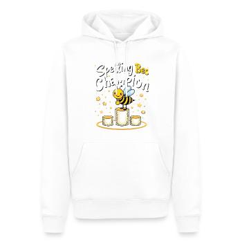 Rechtschreibbiener -champion -wortwettbewerb - Männer Premium Bio Hoodie - Weiß - Vorne - Nico (187cm)