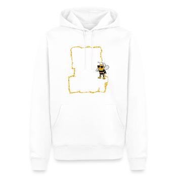 Rechtschreibbiener -champion -wortwettbewerb - Männer Premium Bio Hoodie - Weiß - Vorne - Nico (187cm)