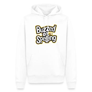 Concours de mots Spelling Bee Champion - Sweat à capuche Premium bio Homme - blanc - Devant - Nico (187cm)