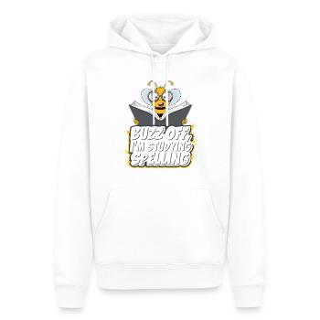 Rechtschreibbiener -champion -wortwettbewerb - Männer Premium Bio Hoodie - Weiß - Vorne - Nico (187cm)