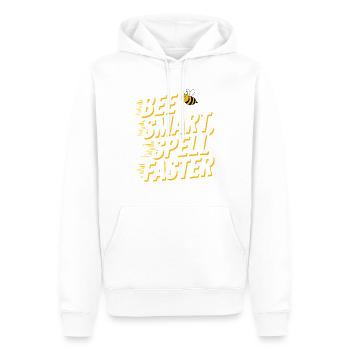 Rechtschreibbiener -champion -wortwettbewerb - Männer Premium Bio Hoodie - Weiß - Vorne - Nico (187cm)