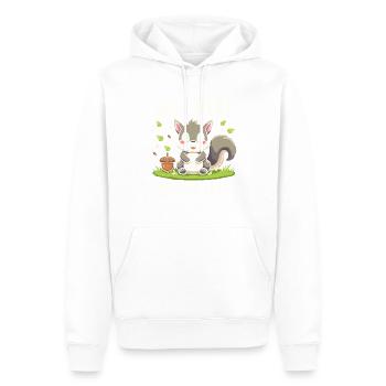 Squirrel Watching Enthusiast Wildlife - Men’s Premium Organic Hoodie - white - Front - Nico (187cm)