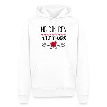 378 Heldin des Alltags - Männer Premium Bio Hoodie - Weiß - Vorne - Nico (187cm)