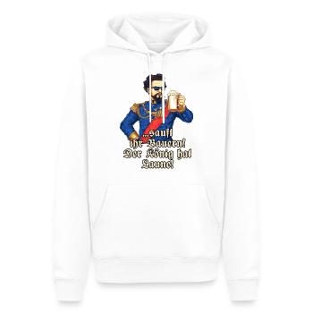 Sauft ihr Bauern II - Koenig Ludwig mit Bier - - Männer Premium Bio Hoodie - Weiß - Vorne - Nico (187cm)