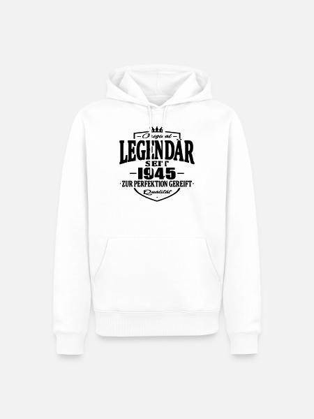 legendär seit 1945 - Männer Premium Bio Hoodie - Weiß