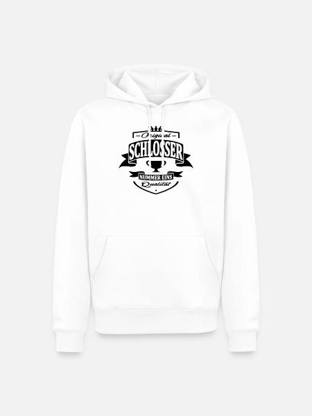 schlosser - Männer Premium Bio Hoodie - Weiß