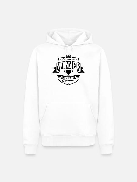 winzer - Männer Premium Bio Hoodie - Weiß