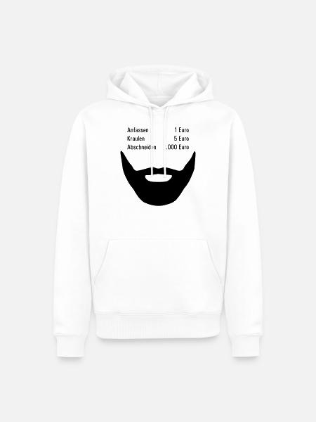 Junggeselle mit Bart - Männer Premium Bio Hoodie - Weiß