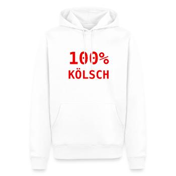 100 % Kölsch - Sweat à capuche Premium bio Homme - blanc - Devant - Nico (187cm)