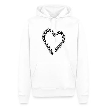 Un coeur pour les chiens - Sweat à capuche Premium bio Homme - blanc - Devant - Nico (187cm)
