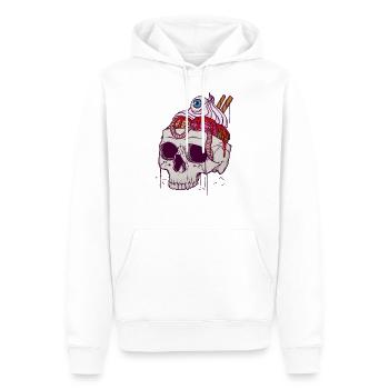 Schädel Nachtisch - Männer Premium Bio Hoodie - Weiß - Vorne - Nico (187cm)
