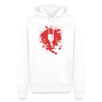Halloween ensanglanté visage diable idée cadeau - Sweat à capuche Premium bio Homme - blanc - Devant - Nico (187cm)