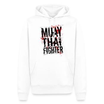 Muay Thai Kämpfer - Männer Premium Bio Hoodie - Weiß - Vorne - Nico (187cm)