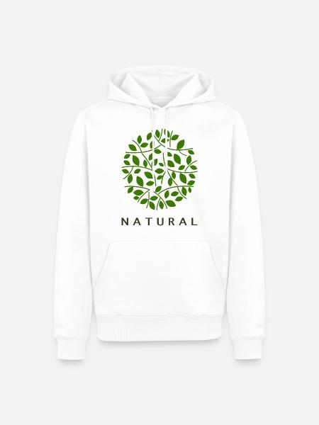 natural - Men’s Premium Organic Hoodie - white