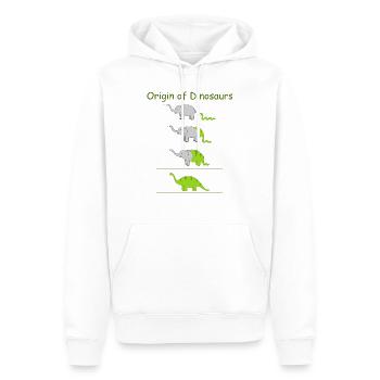 Origine de l’humour de dinosaures - Sweat à capuche Premium bio Homme - blanc - Devant - Nico (187cm)