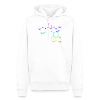 Le carton acide de LSD drogue le cadeau de fête de voyage drôle - Sweat à capuche Premium bio Homme - blanc - Devant - Nico (187cm)