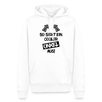 Cooler Onkel - Männer Premium Bio Hoodie - Weiß - Vorne - Nico (187cm)