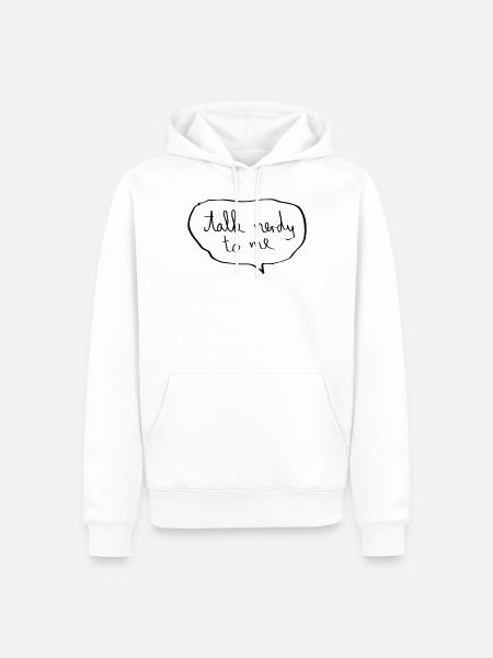 Talk Nerdy To Me - Men’s Premium Organic Hoodie - white