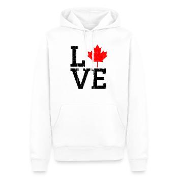 Fan du Canada - Sweat à capuche Premium bio Homme - blanc - Devant - Nico (187cm)