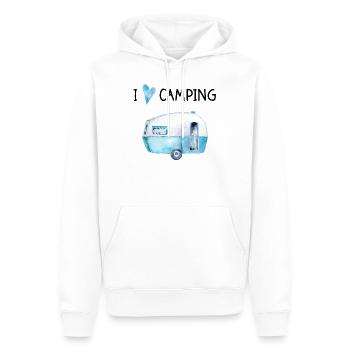 I love Camping - Männer Premium Bio Hoodie - Weiß - Vorne - Nico (187cm)