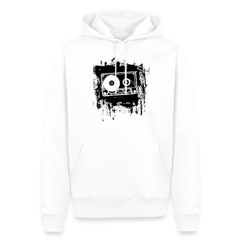 Cassette Tape MC Mixtape 70s 80s 90s - Sweat à capuche Premium bio Homme - blanc - Devant - Nico (187cm)