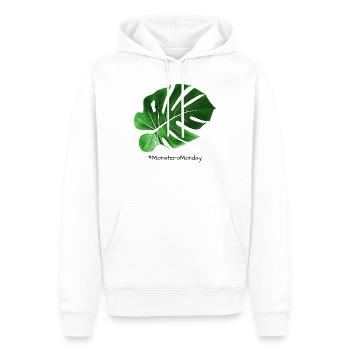 MonsteraMonday - Greenblack - Männer Premium Bio Hoodie - Weiß - Vorne - Nico (187cm)