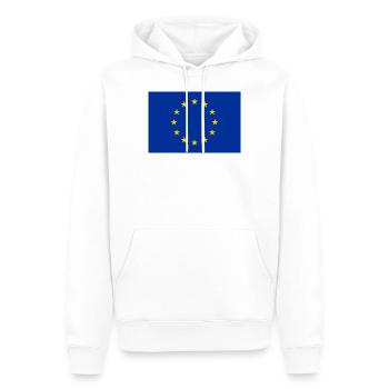 Drapeau Européen - Sweat à capuche Premium bio Homme - blanc - Devant - Nico (187cm)