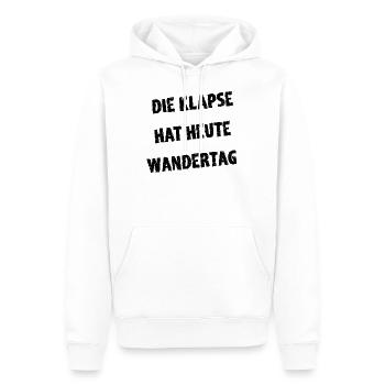 Die Klapse Hat Heute Wandertag - Männer Premium Bio Hoodie - Weiß - Vorne - Nico (187cm)