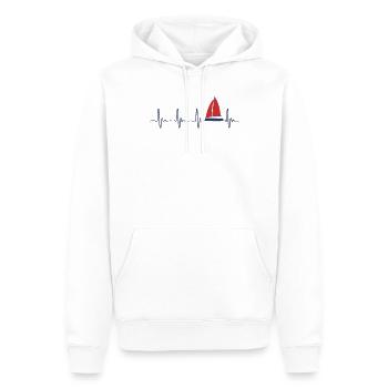 Segelboot Herzschlag - Männer Premium Bio Hoodie - Weiß - Vorne - Nico (187cm)