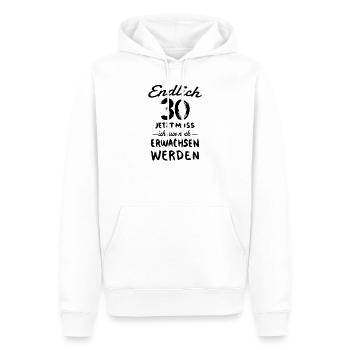 30 Geburtstag Geschenk 30 Jahre 30er Geschenkidee - Männer Premium Bio Hoodie - Weiß - Vorne - Nico (187cm)