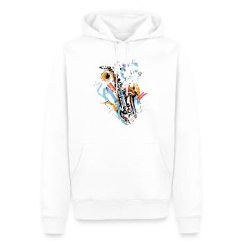 Saxophone Painting - Männer Premium Bio Hoodie - Weiß - Vorne - Nico (187cm)