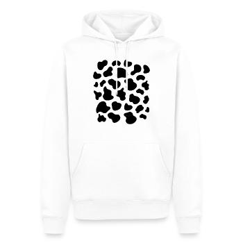 Vache Print Costume Paresseux Halloween Costume - Sweat à capuche Premium bio Homme - blanc - Devant - Nico (187cm)