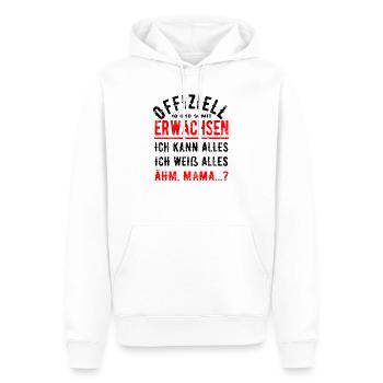 18 Geburtstag 18 Jahre Volljährig Erwachsen 18ter - Männer Premium Bio Hoodie - Weiß - Vorne - Nico (187cm)