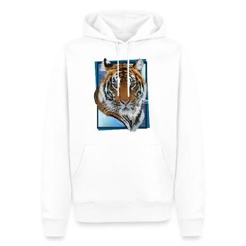 bengalischer Tiger - Männer Premium Bio Hoodie - Weiß - Vorne - Nico (187cm)