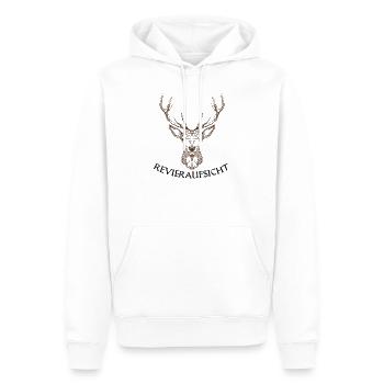 Revieraufsicht Jäger Forstwirtschaft Hirsch Geweih - Männer Premium Bio Hoodie - Weiß - Vorne - Nico (187cm)