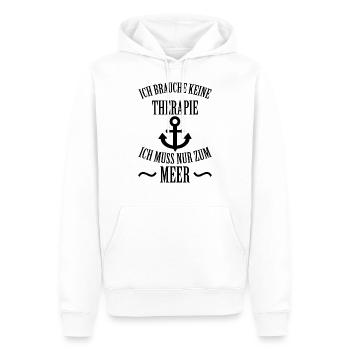 Meer Schiff Anker See Norddeutsch Spruch Geschenk - Männer Premium Bio Hoodie - Weiß - Vorne - Nico (187cm)