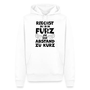 Riechen Furz Abstand Lustiger Spruch Pups Geschenk - Männer Premium Bio Hoodie - Weiß - Vorne - Nico (187cm)