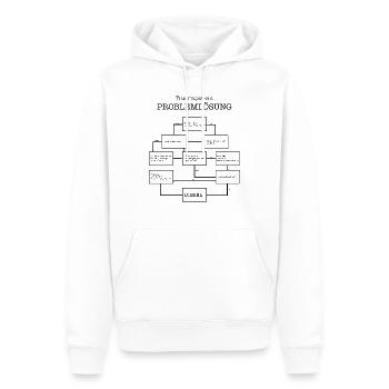 Rettungsdienst Problemlösung Spruch Geschenk - Männer Premium Bio Hoodie - Weiß - Vorne - Nico (187cm)