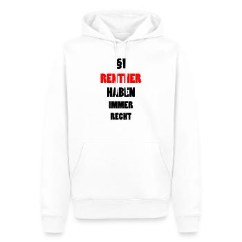 Rentner Ruhestand Lustiger Spruch Rente Geschenk - Männer Premium Bio Hoodie - Weiß - Vorne - Nico (187cm)