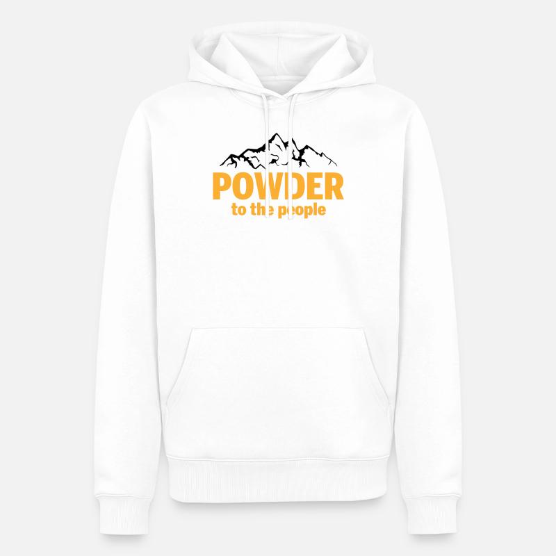 Poudre pour le peuple - Sweat à capuche Premium bio Homme - blanc